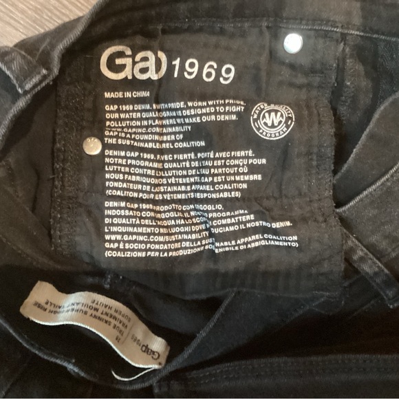Gap 1969 Jeans True Skinny Super High Rise Black 5 Pocket Size 26 - Picture 8 of 9